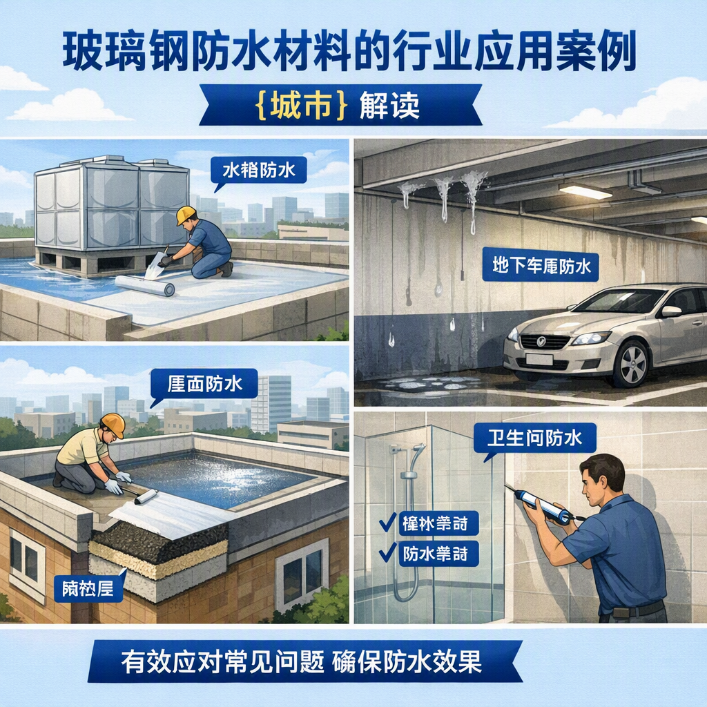 玻璃钢防水材料的行业应用案例,玉林解读